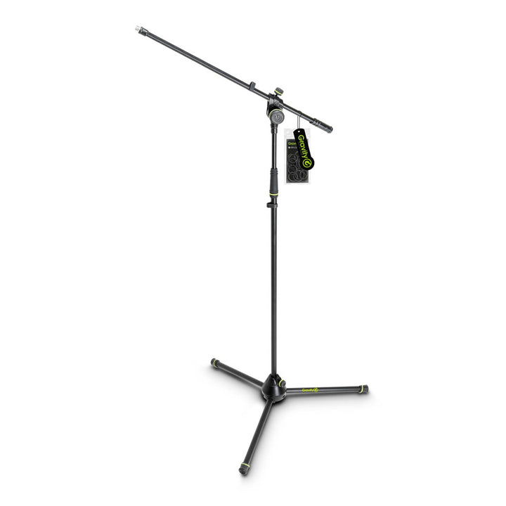 Gravity MS 4321 B - Mikrofonständer mit Dreibein-Klappfuss und 2-Punkt Galgen schwarz oneSize, schwa