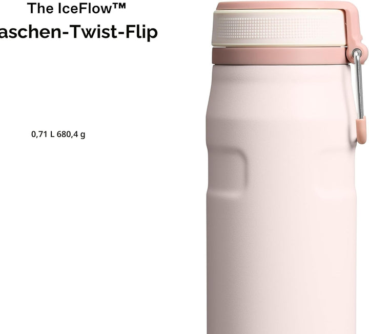 Stanley 1913 IceFlow Bottle Twist Flip 0.71L - Kühlt 17 Stunden - 4 Tage Eisgekühlt - Spülmaschinenf