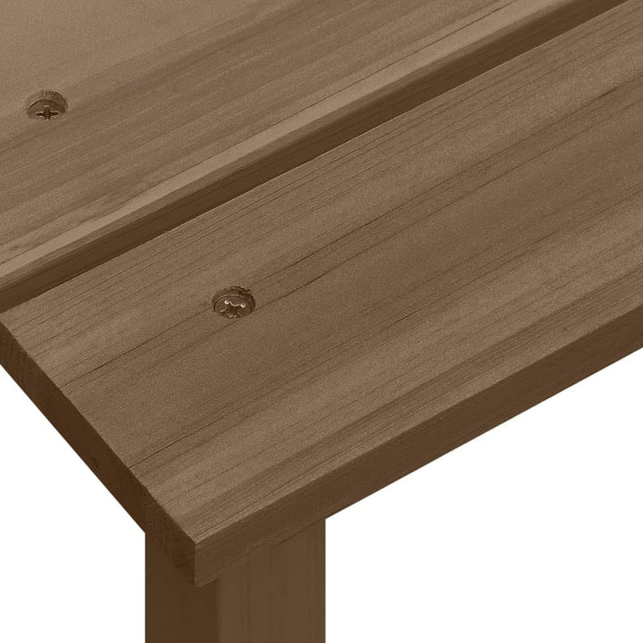 vidaXL Tannenholz Massiv Adirondack Gartenstuhl mit Fussstütze Tisch Deckchair Liegestuhl Gartenmöbe