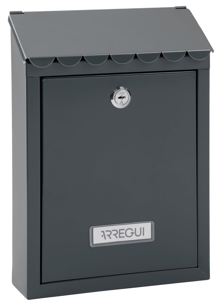ARREGUI Civic E5725-C Aussenbriefkasten aus Stahl, Grösse S (Din A5), kleiner Wandbriefkasten, einze