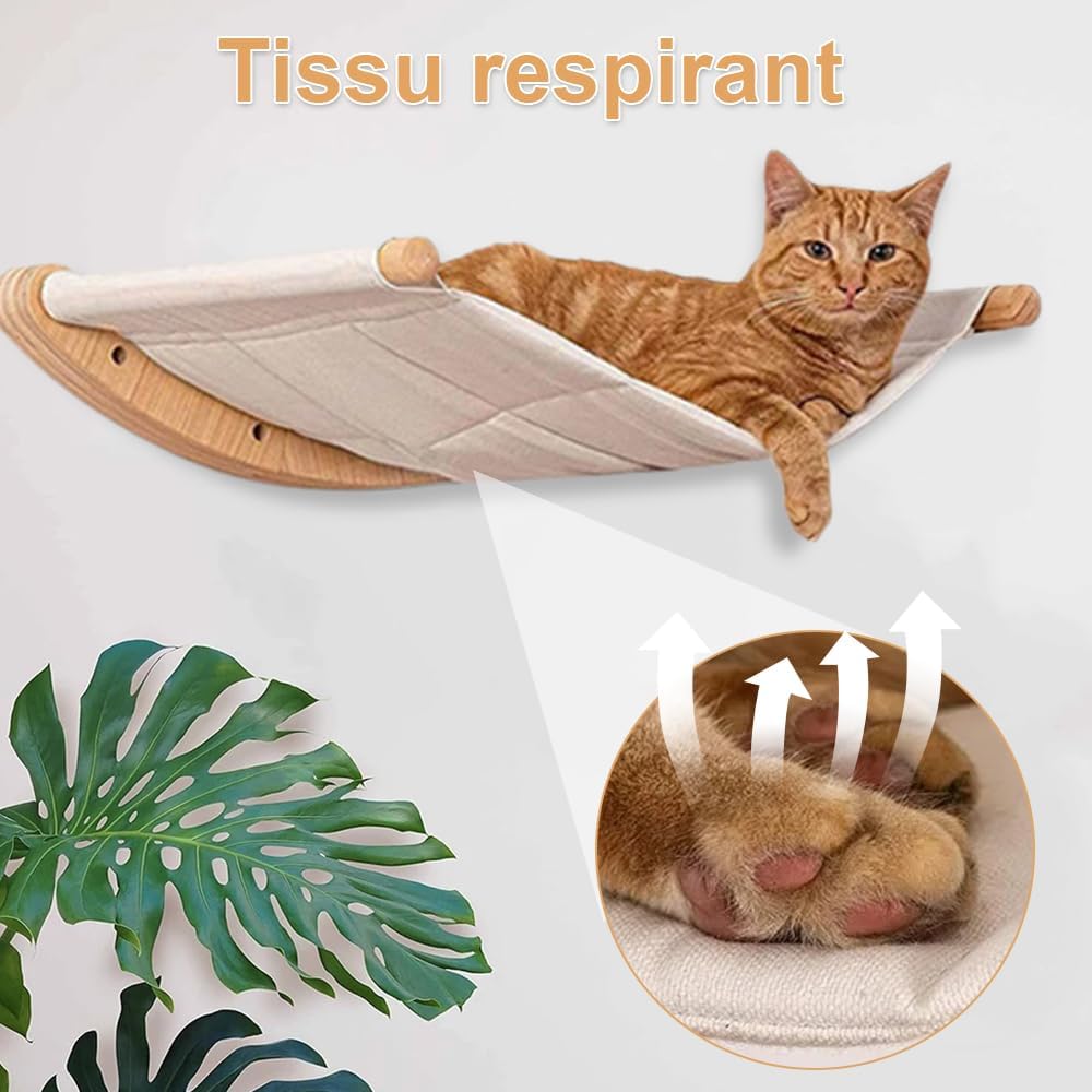 Kletterwand Katzen,Premium Kletterwand Katzen Set mit Katzenbrettern für die Wand,Premium Wandpark z