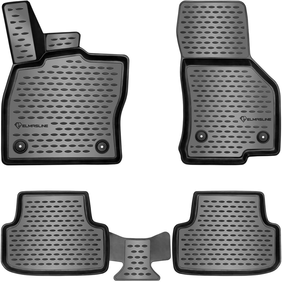 Elmasline Design 3D Gummimatten Set für Skoda Octavia 3 (2012-2020) | Extra hoher 5cm Rand | 3. Gene