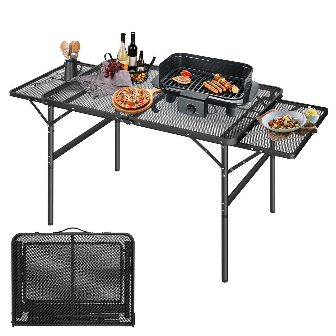 FIVMEN Campingtisch Klappbar Klapptisch Höhenverstellbar Gartentisch Balkontisch Camping Tisch mit V