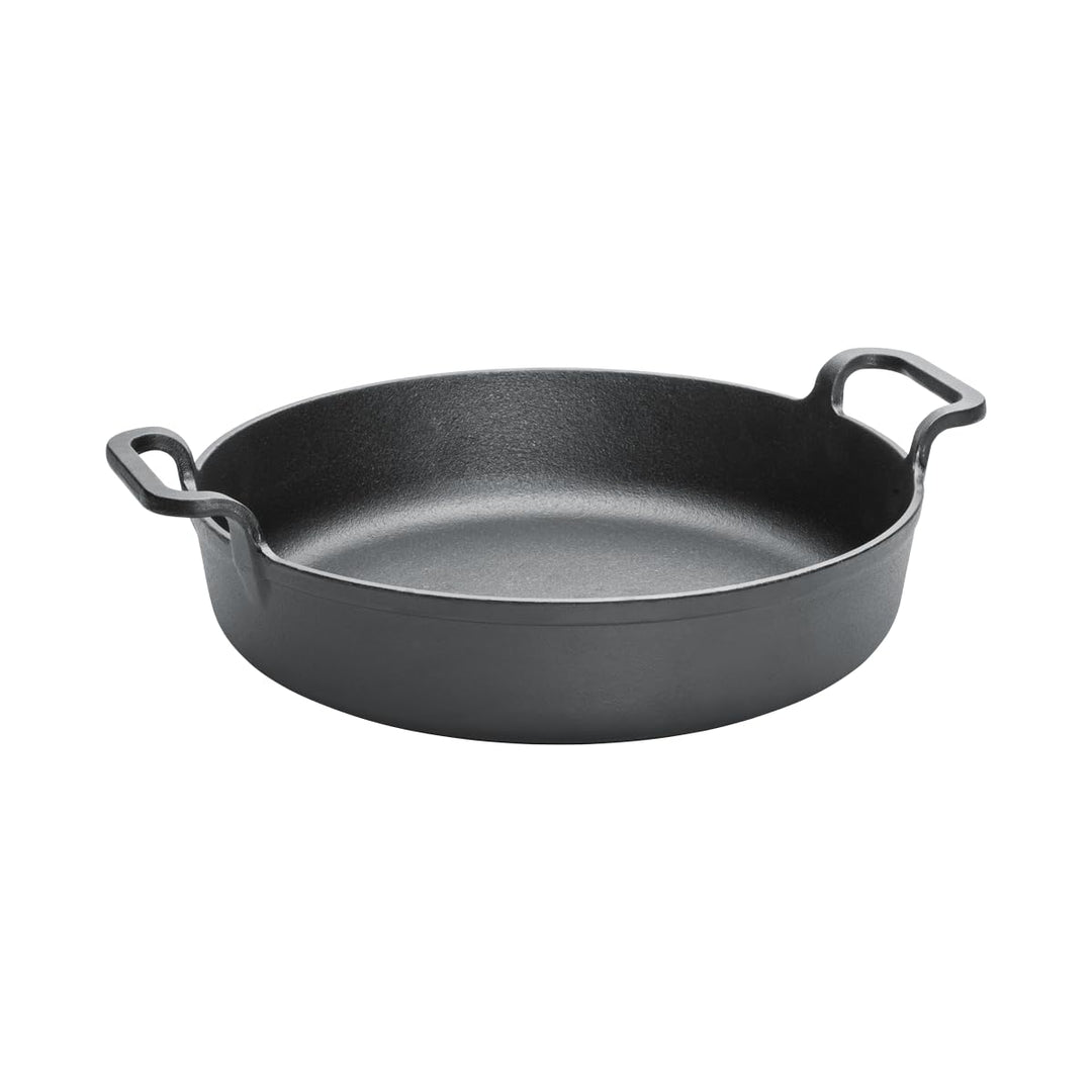 CHEF CUISINE Gusseisenpfanne, Grillpfanne, Induktion, 31 cm, auch auf dem Grill und im Backofen, mat