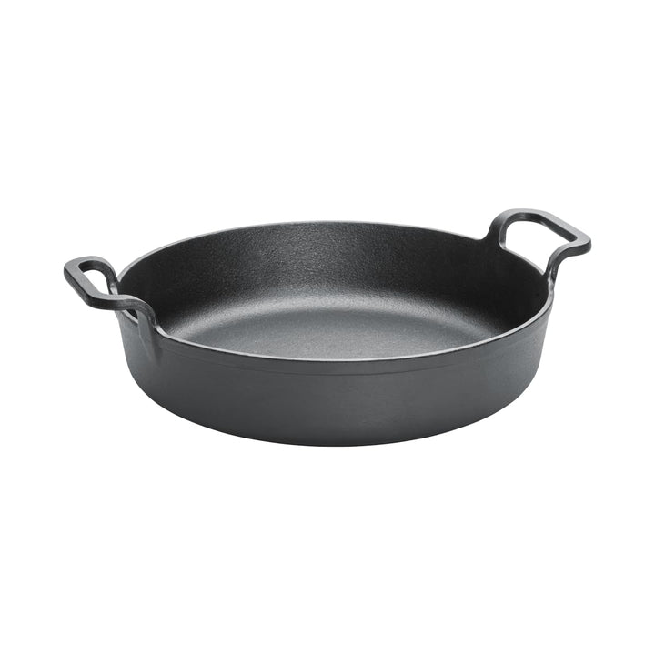 CHEF CUISINE Gusseisenpfanne, Grillpfanne, Induktion, 31 cm, auch auf dem Grill und im Backofen, mat