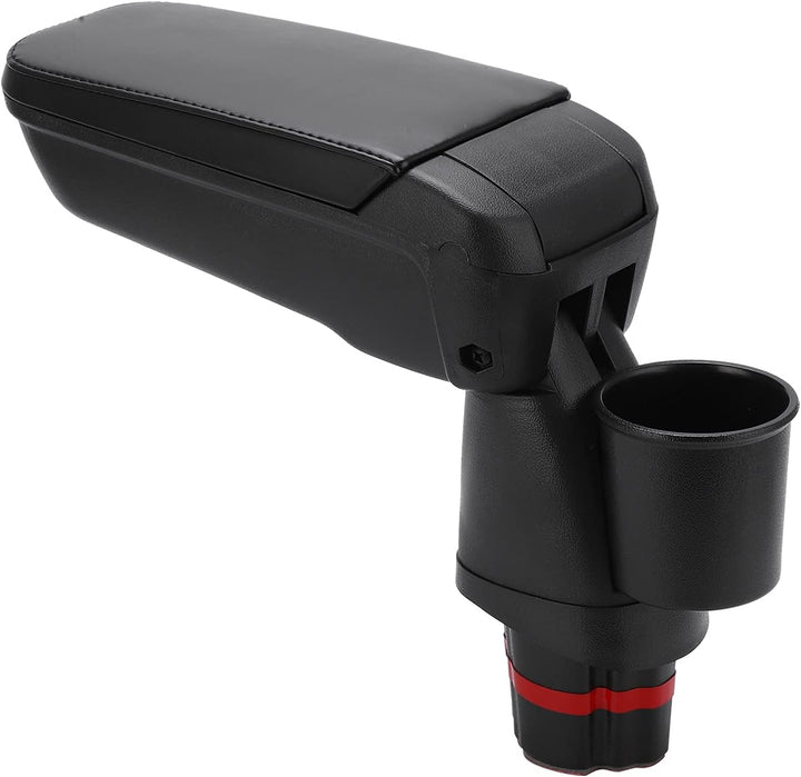 Mittelarmlehne Box, mit Ersatz ABS Kunstleder Getränkehalter für Smart Fortwo Forfour 453