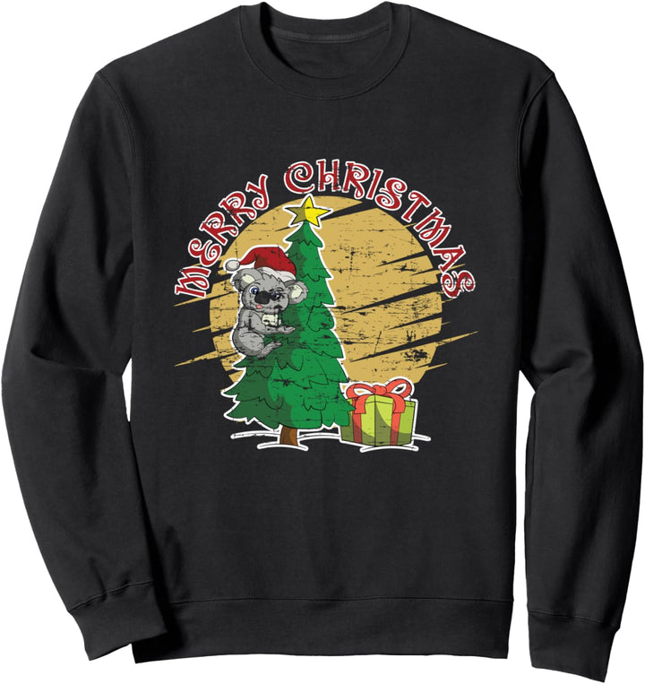 Zoo Tier Weihnachtsbaum Geschenk Koala Sweatshirt