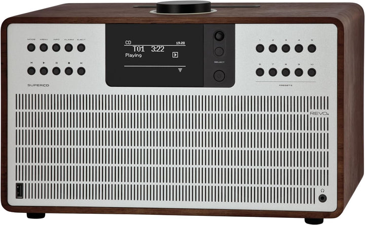 REVO SuperCD Internet-/DAB+ Digitalradio mit CD Player (40 Watt, Stereo Sound / DAB/UKW, Spotify, WL
