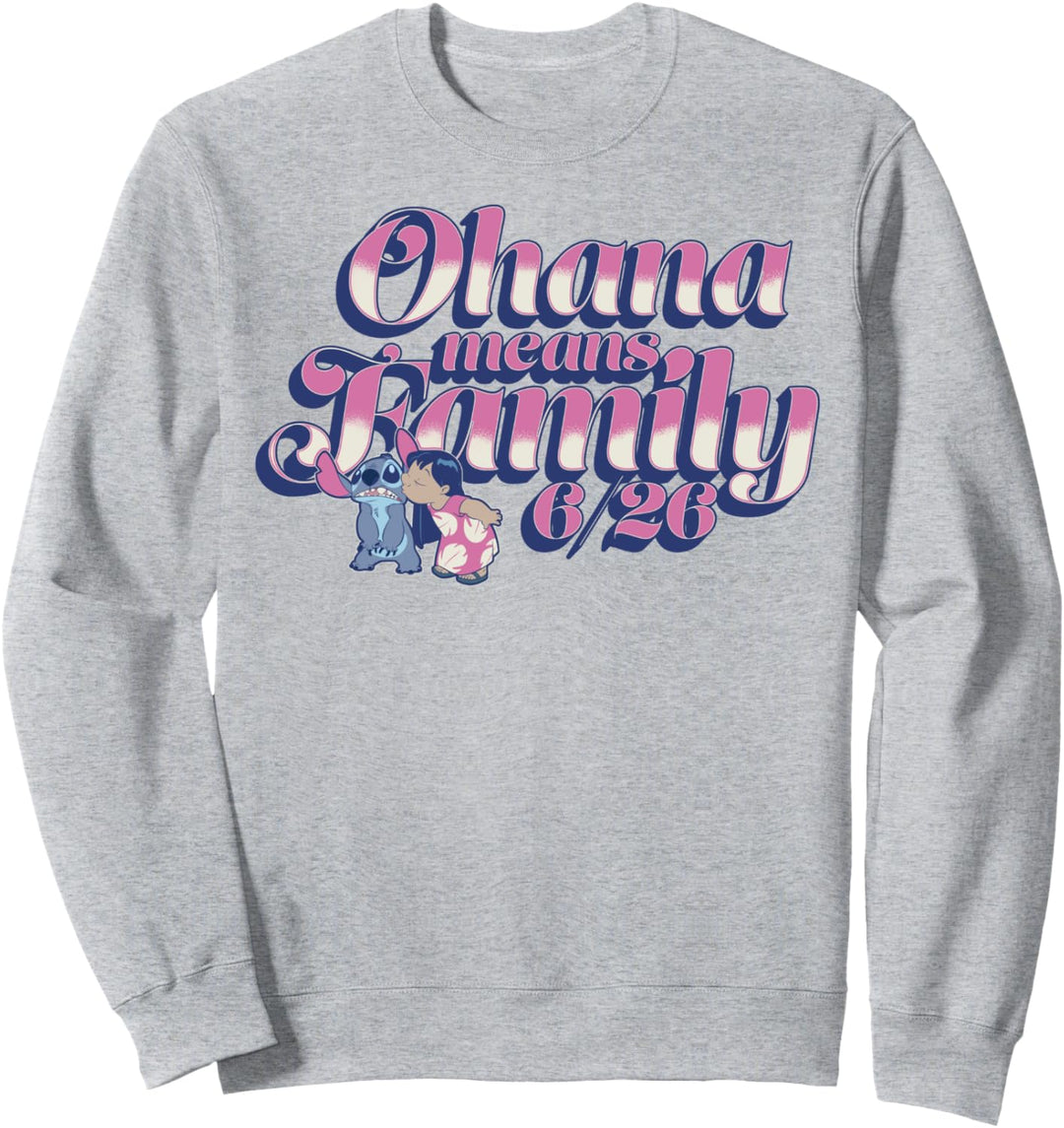Disney Lilo & Stitch 626 Stitch Day Ohana Means Family Sweatshirt