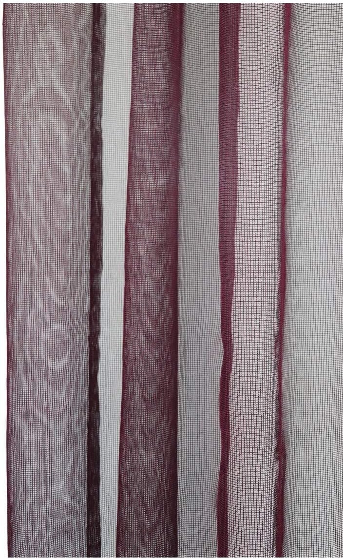 Ösenschal Gardine Store Dekoschal Vorhang Halbtransparent 140 x 255 cm Bordeaux
