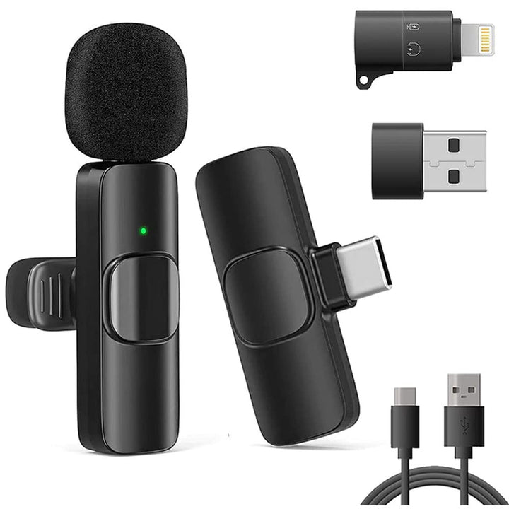 VOVIGGOL Handy Mikrofon für iPhone/iPad/Android/Laptop, Plug-Play Lavalier Mikrofon Wireless Microph
