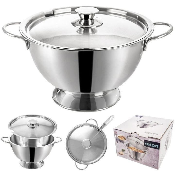 Suppentopf Suppenterrine Supenschale aus Edelstahl 4,5 L