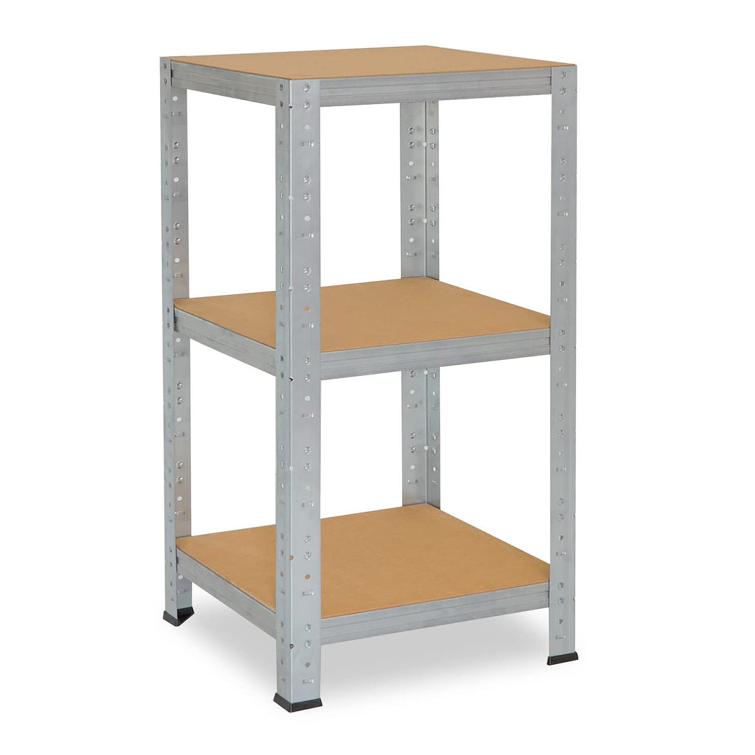 shelfplaza® 90x45x45cm Home Schwerlastregal verzinkt/Metallregal mit 3 Böden/Kellerregal Metall, Gar