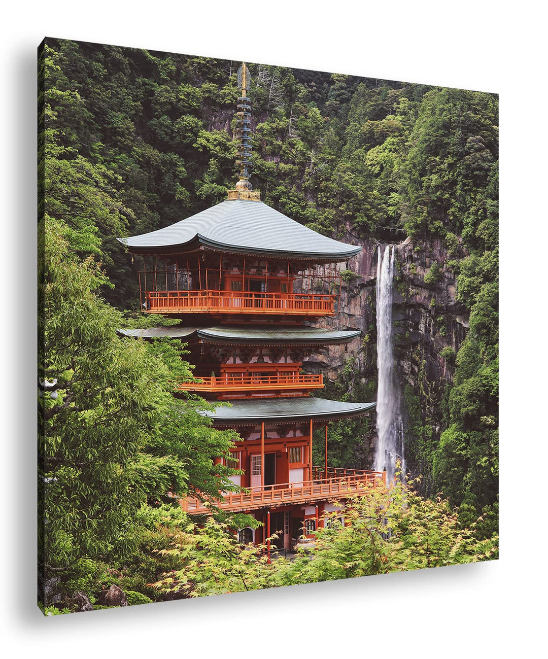 deyoli Schreinturm in atemberaubender Natur Format: 60x60 als Leinwandbild, Motiv fertig gerahmt auf
