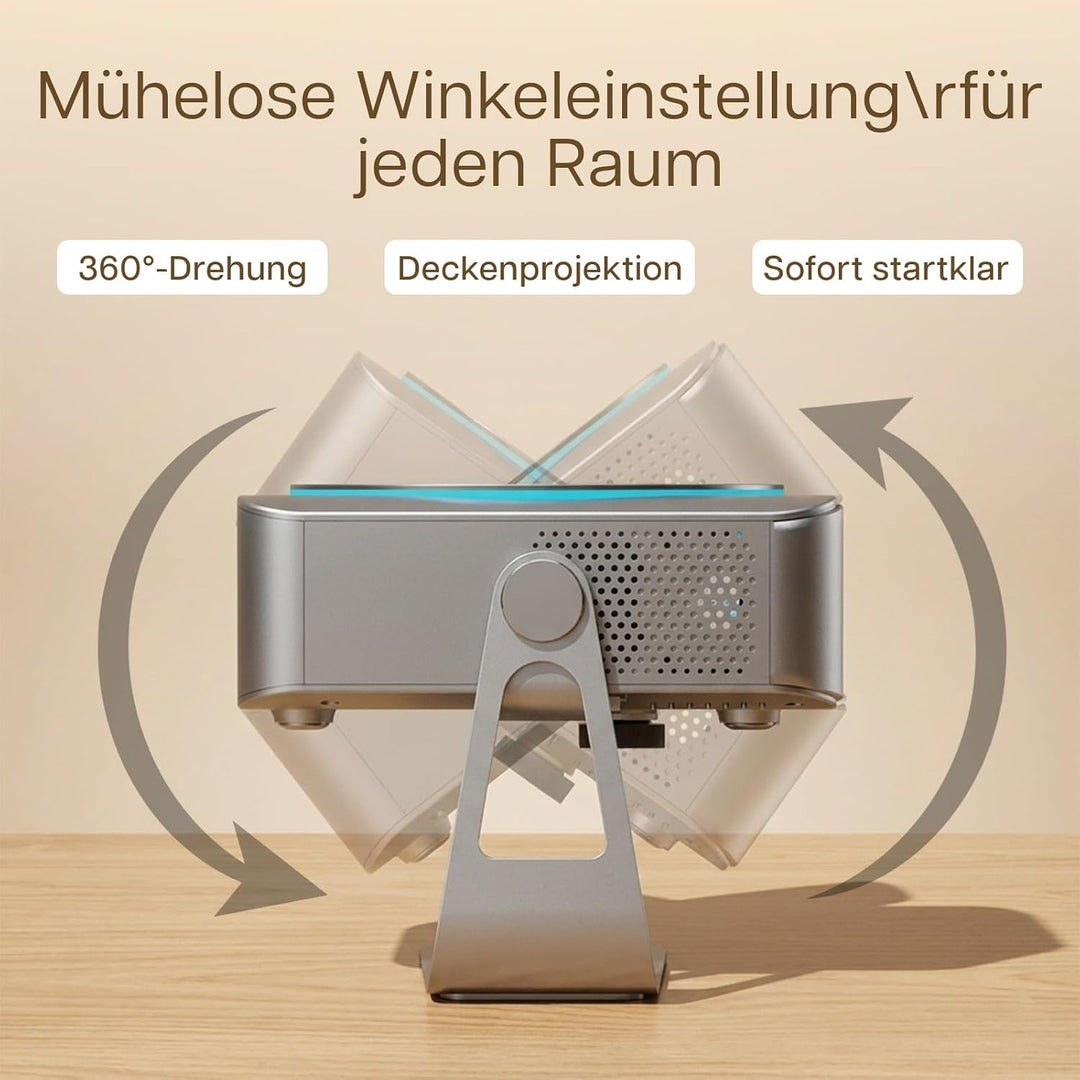 Beamer mit WiFi &amp; Bluetooth von MMOBIEL – Native 1080P, 320 ANSI, 4K Unterstützung, Auto Trapezkorre