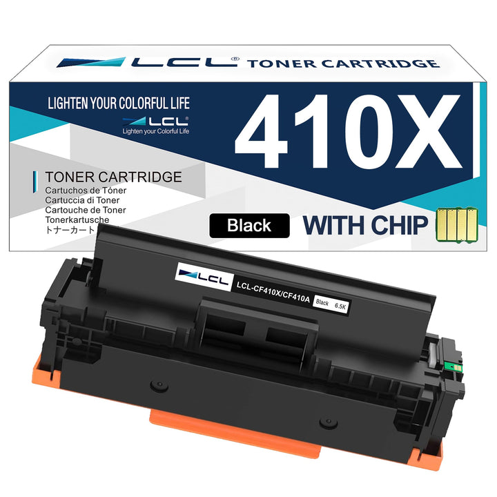 LCL Kompatibel Tonerkartusche 410X CF410X High Yield (1 Schwarz) Ersatz für HP Color Laserjet Pro MF