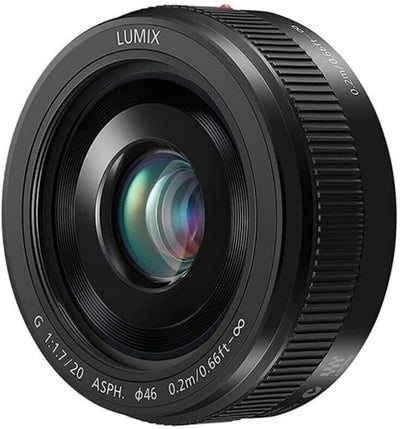 Panasonic H-H020A LUMIX G Festbrennweiten 20mm F1.7 II ASPH. Objektiv (Pancake Objektiv, Filtergröss