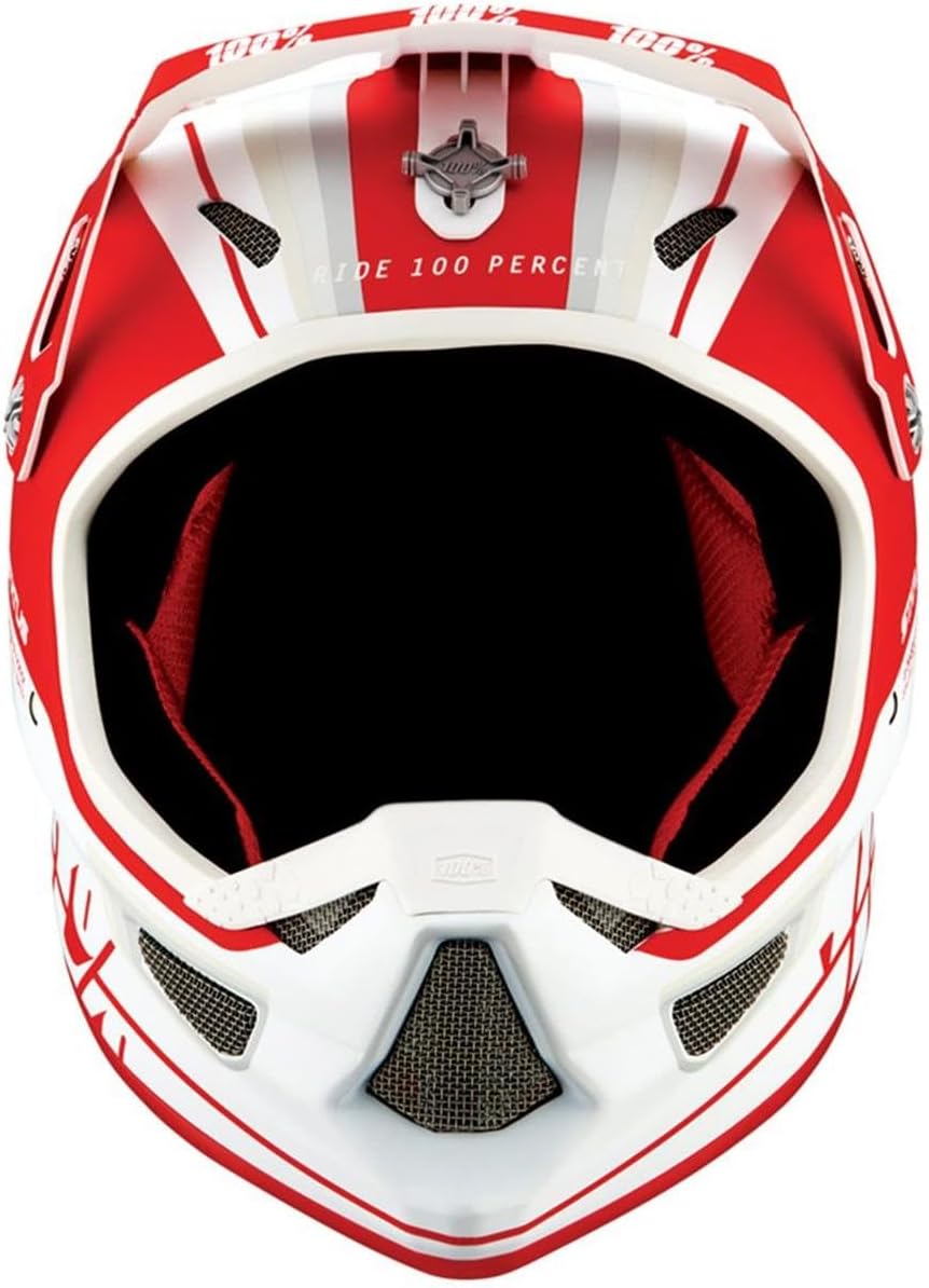 100% CASCOS Unisex-Erwachsene Status Helmet Topenga Red/White-L Helme, bunt, Estándar