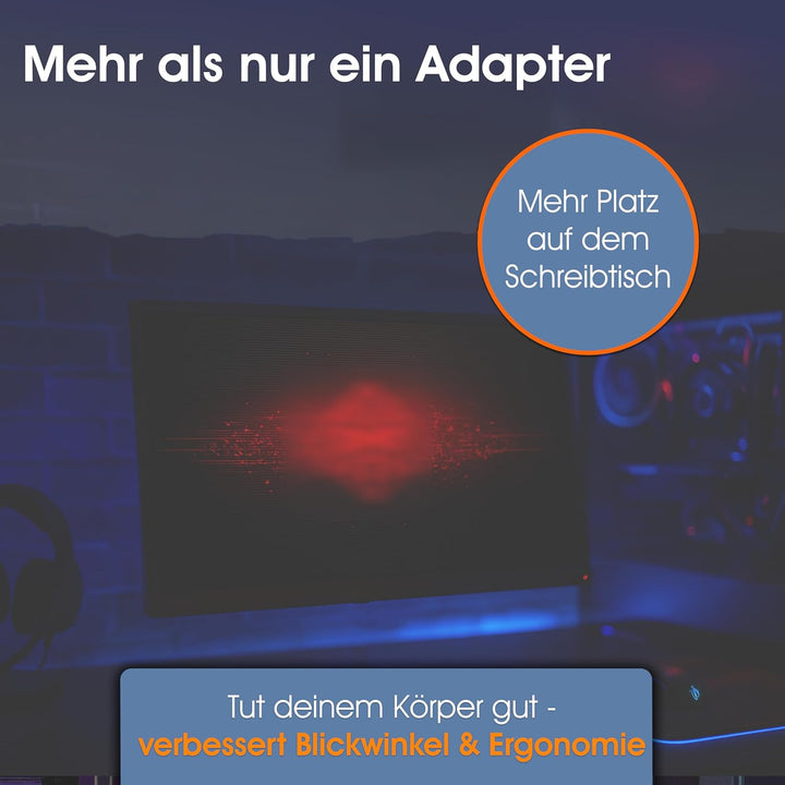 3IDEE VESA Adapter kompatibel mit Omen by HP Monitor (Omen 25 Gaming) - Monitor Halterung Adapter 75