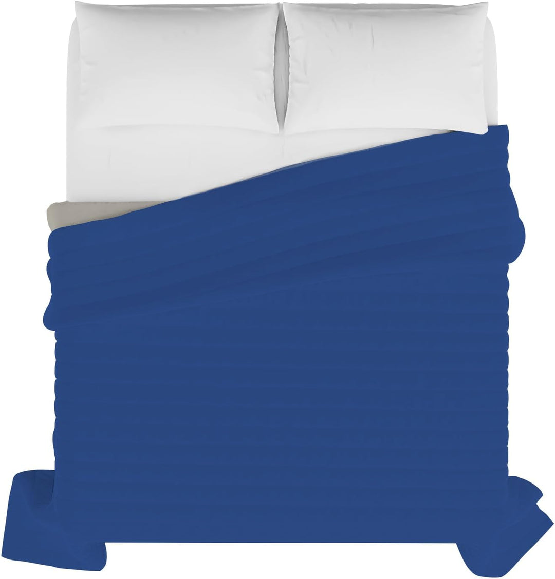 Italian Bed Linen MB Home Italy “Elegant” Sommer-steppdecke, Royal/Hell Grau, 260x270 cm 260x270 cm