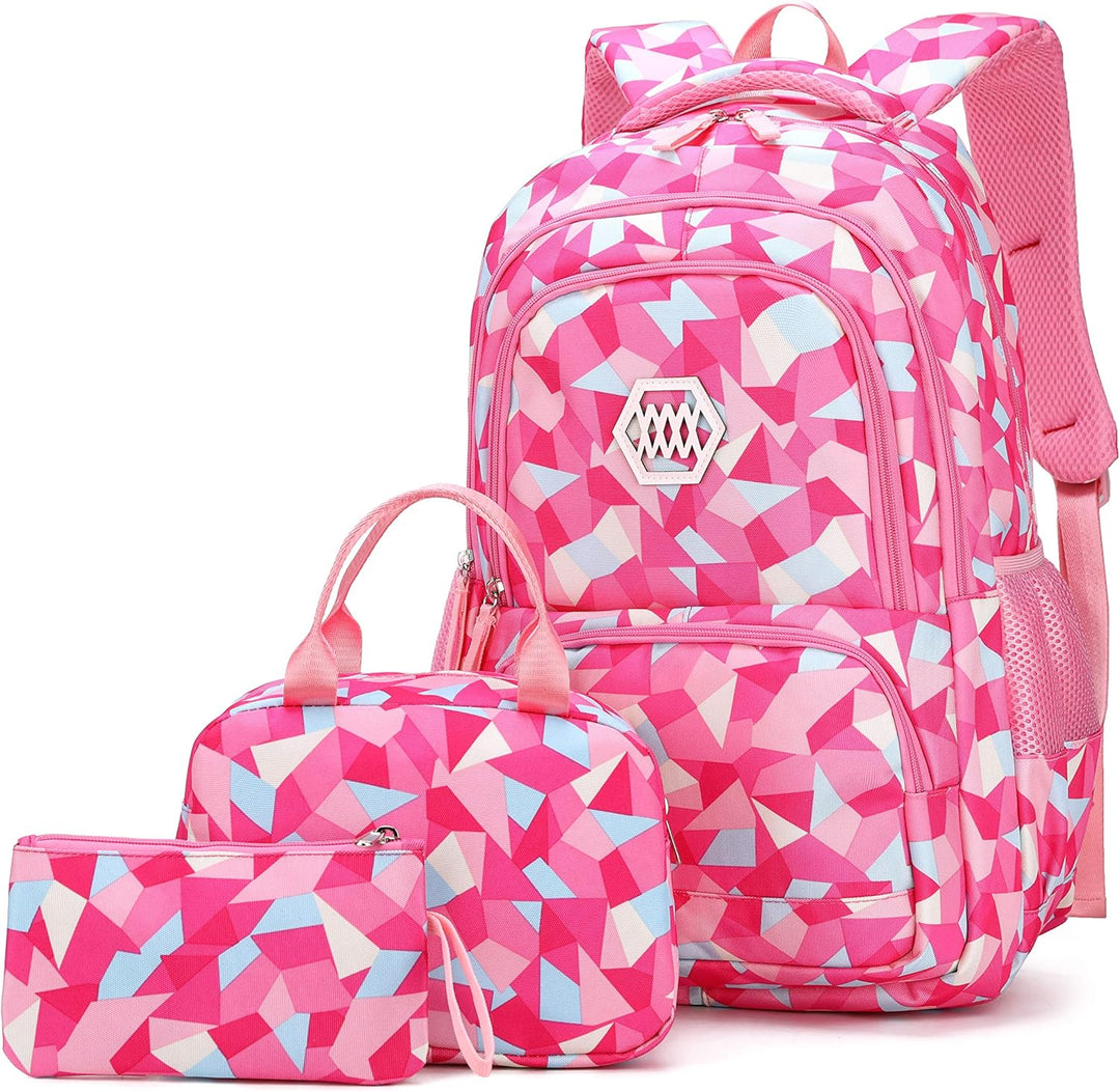 Schulrucksack Jungen Mädchen Rucksack Teenager: Schultaschen Sets mit Lunchpaket Federmäppchen Schul