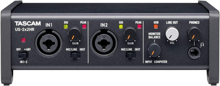 Tascam US-2X2HR USB-Audio-/MIDI-Interface (2 Eingänge, 2 Ausgänge) & PS-P520U Netzteil US-2x2HR Bund