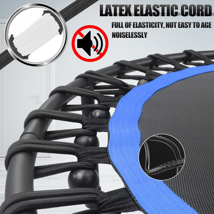 Miuphro Newan - Mini trampolín silencioso de 40 pulgadas, rebote Interior para adultos, Mejor entren