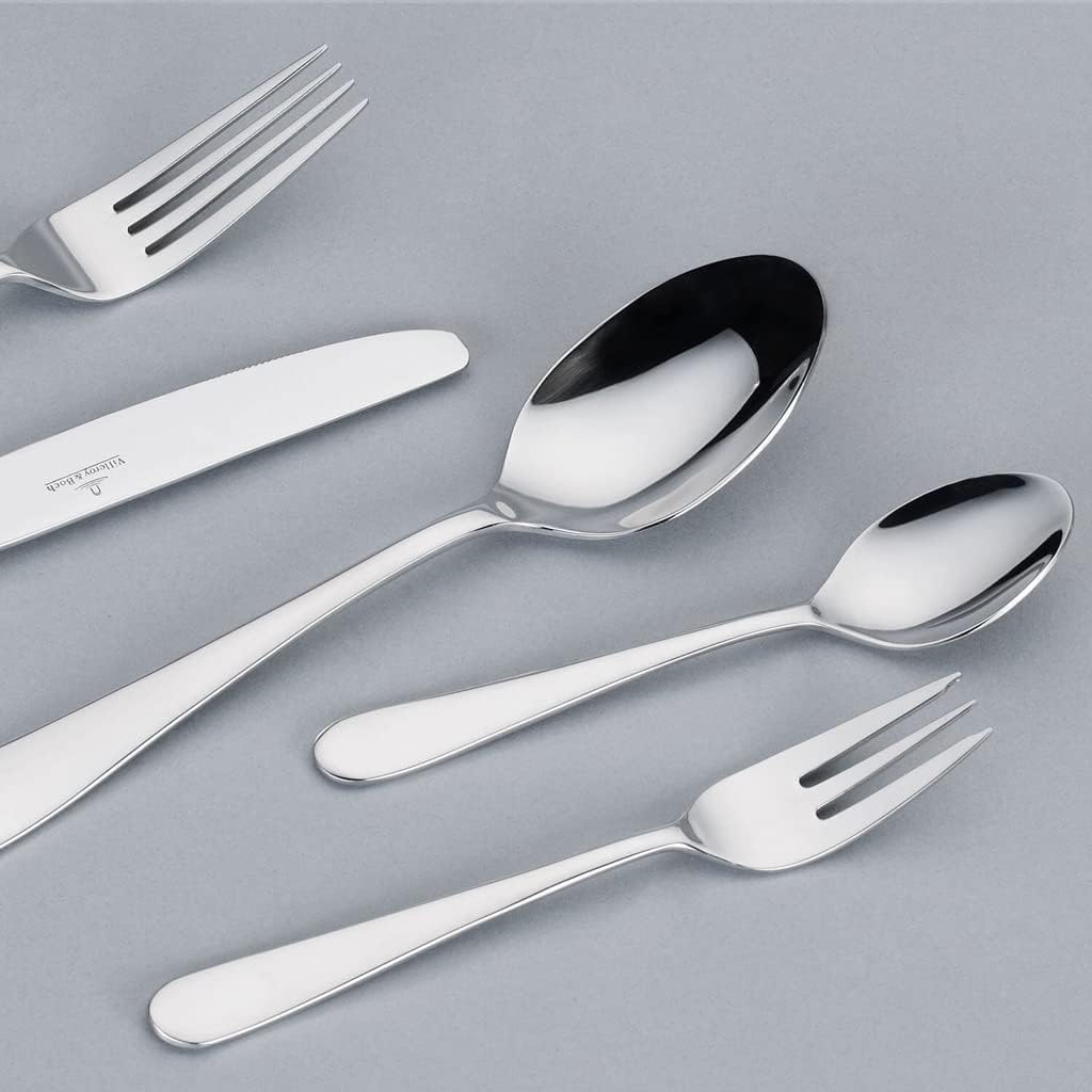 Villeroy & Boch – Oscar Tafelbesteck 68 teilig, 12 Personen, spülmaschinenfest, rostfrei, Besteck Ed