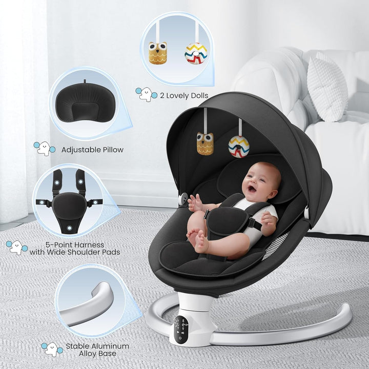 BlundiQue Elektrischer Prahler für Baby mit Mobile App Steuerung und Fernbedienung,Elektrischer Baby