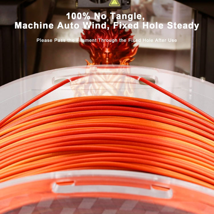 AMOLEN PLA 3D-Drucker-Filament, Silk PLA-Filament, 1,75 mm, Silk Shiny Filament Rot Gold, 1 kg A-gra