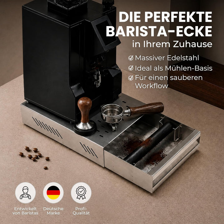 scarlet espresso | Sudschublade »Professionale« für Kaffeesatz, Abklopfbehälter für Siebträger, gumm