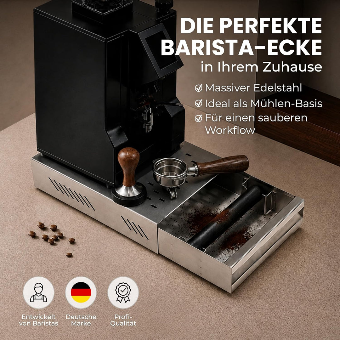scarlet espresso | Sudschublade »Professionale« für Kaffeesatz, Abklopfbehälter für Siebträger, gumm