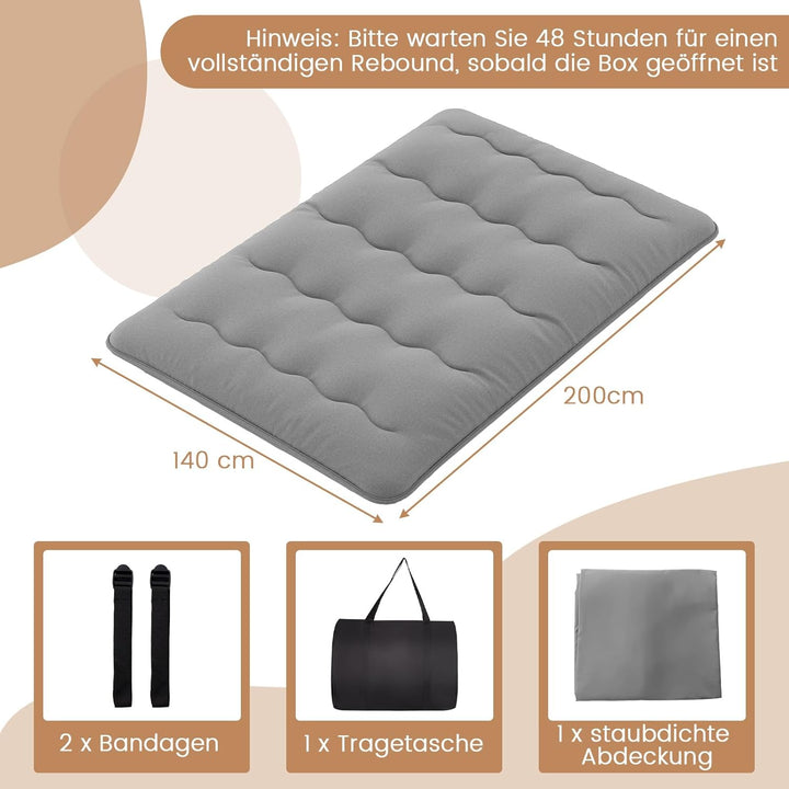 COSTWAY Japanische Futon Matratze, Tatami-Matte, Bodenmatratze, Klappmatratze mit waschbarem Bezug,