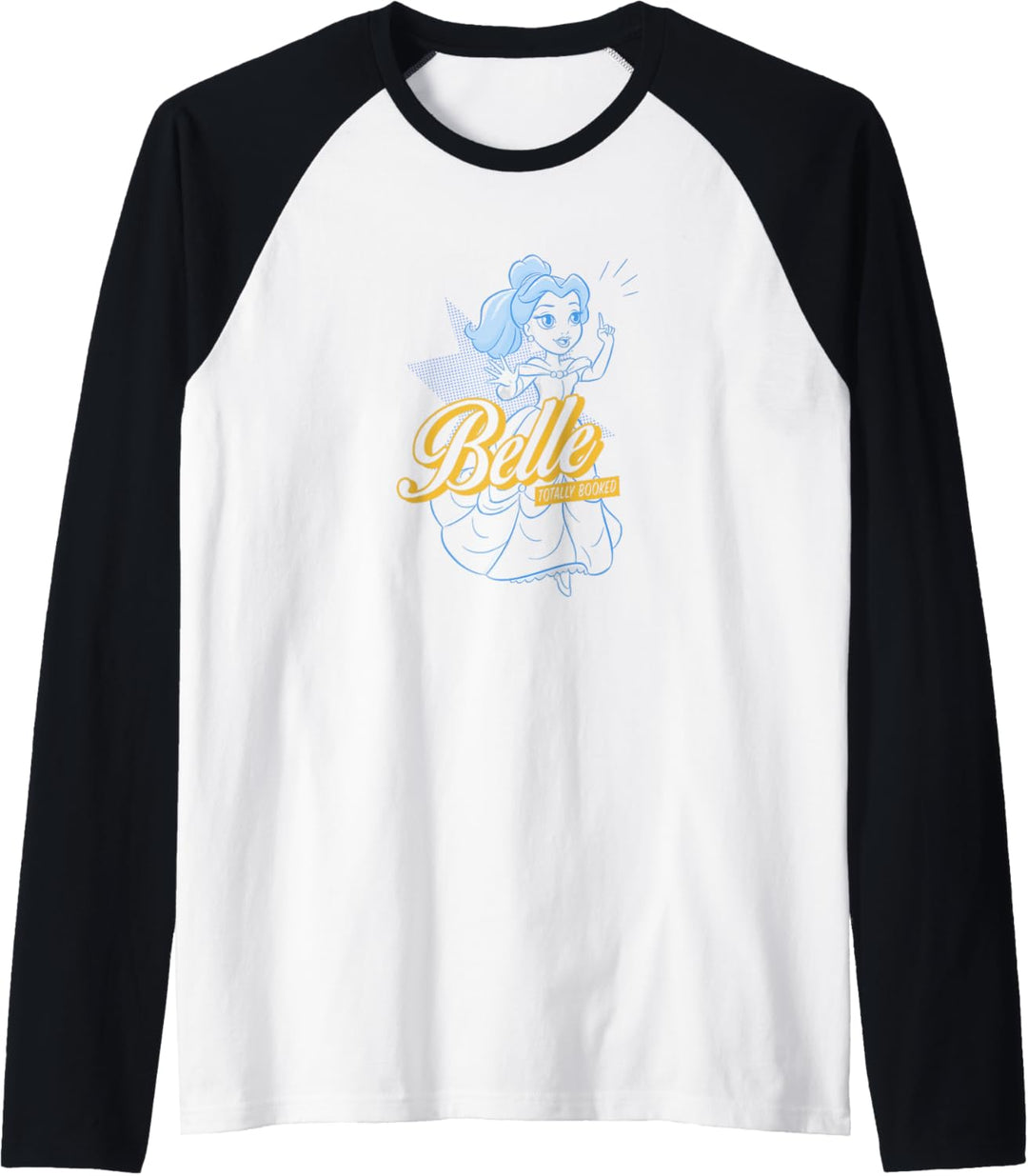 Disney Princess Belle Totally Booked Comic Style Outline Raglan