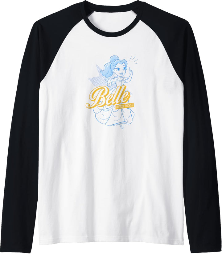 Disney Princess Belle Totally Booked Comic Style Outline Raglan