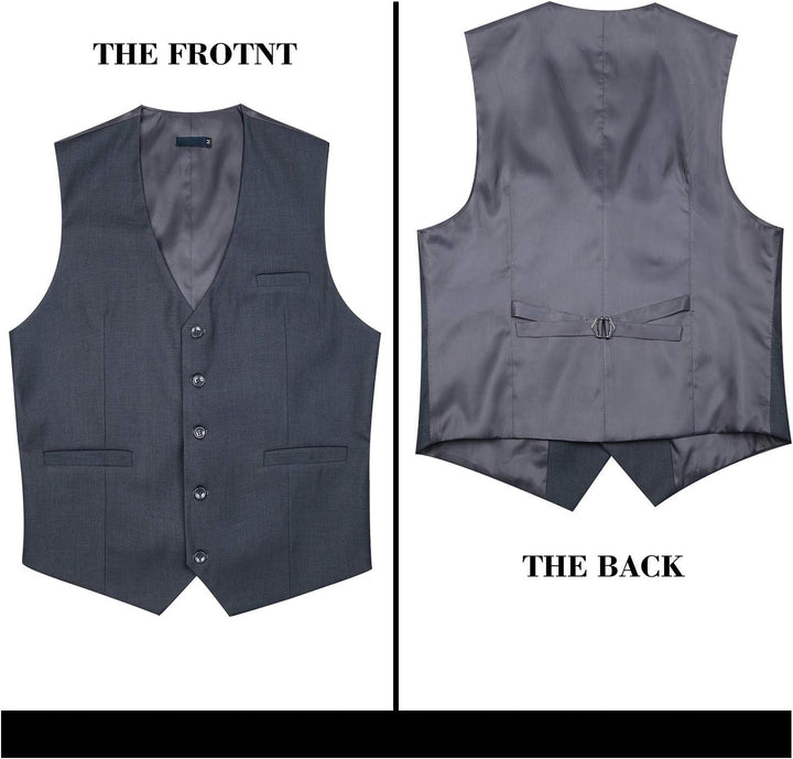 Enlision Anzugweste für Herren Formelle Einfarbige Weste Hochzeit Elegant Anzugwesten Business Weste