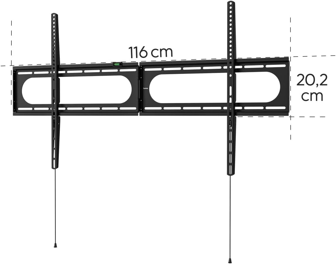 Hama TV Wandhalterung (TV Wandhalterung 120 Zoll, VESA 50x50 bis VESA 1100x600, bis 100 kg, Wandabst