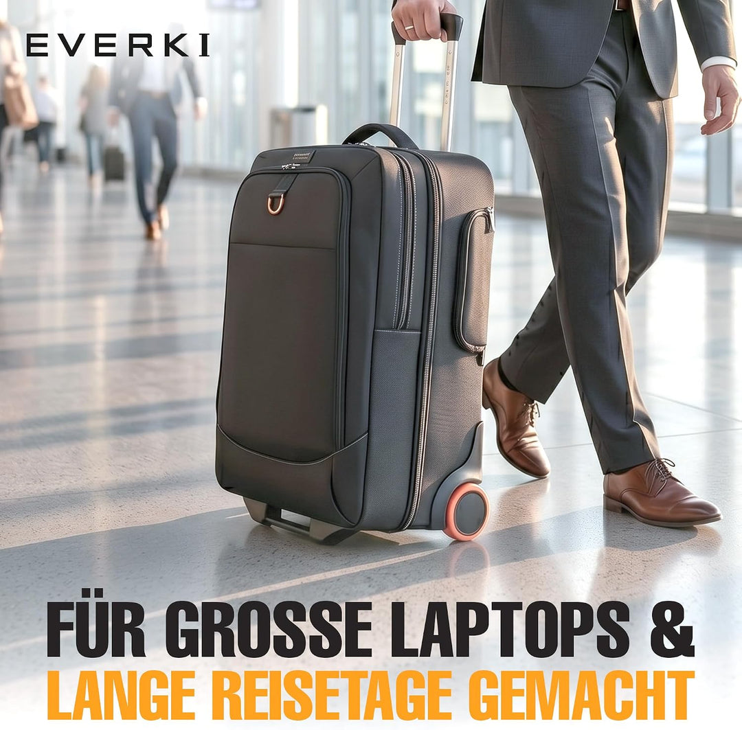 Everki EKB420 Laptop Trolley mit anpassbarem Fach für Notebooks von 15" bis 18,4" (38,1-46,8 cm), Sc