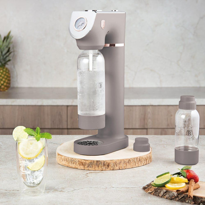 Berlinger Haus Sodabereiter SODABAR + 2 Flaschen Taupe Collection | Stilvoll, Kompakt und Umweltfreu