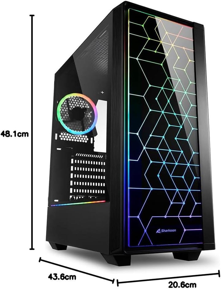 Sharkoon RGB LIT 100, PC Gehäuse, RGB LIT 100
