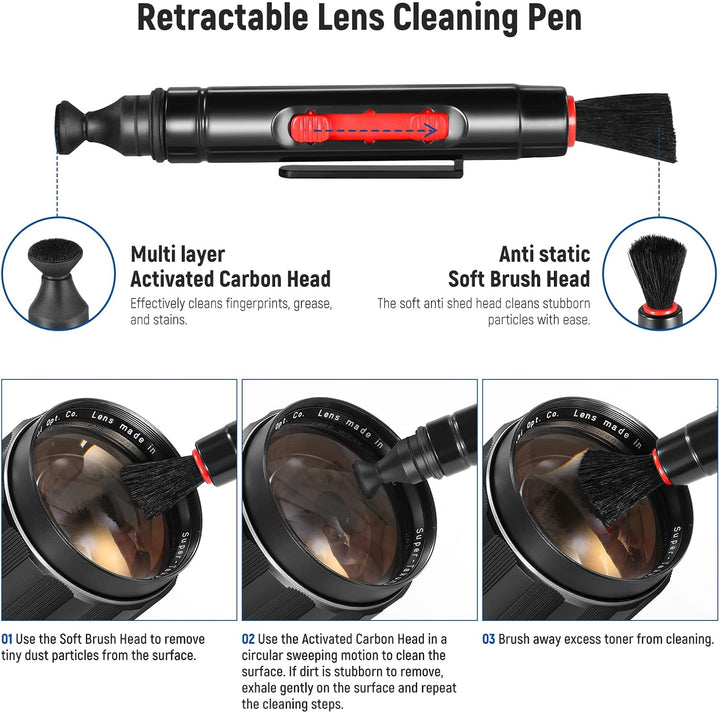 NEEWER 67mm ND Filter Set ND2 ND4 ND8 ND16, Objektivreinigungsstift, Filterbeutel, Graufilter Set, k