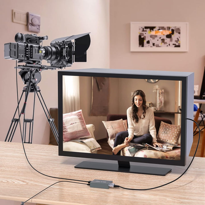 SHUITING HDMI zu SDI Konverter, HDMI auf 3G-SDI/HD-SDI, Audio Embedder 2 Wege SDI Konverter Dual SDI