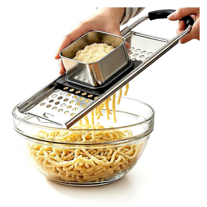 Spätzlehobel Edelstahl, Spätzlepresse mit Teigschlitten, Spätzlesieb, Spätzlereibe Ist Spülmaschinen