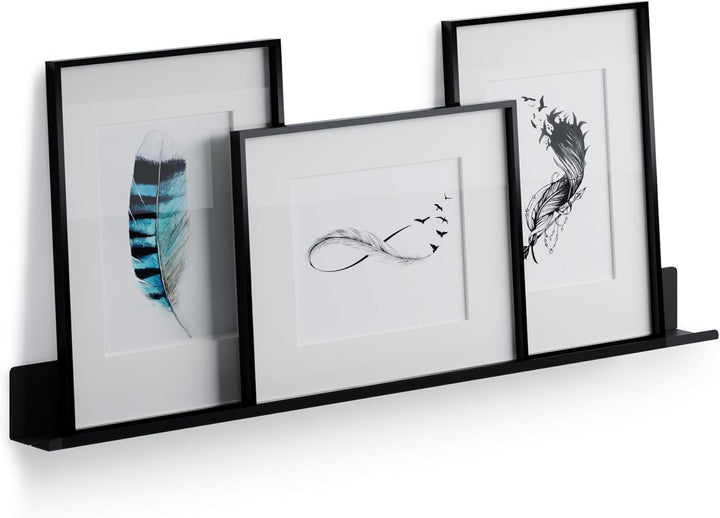 byde Ein schlankes Wandregal für Fotos, Bilder und Bücher. Modernes und minimalistisches Design. Her