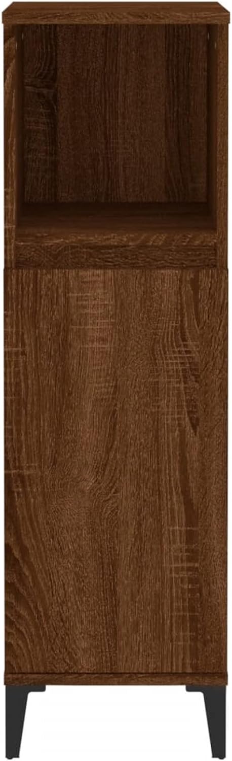 Tidyard Badezimmerschrank Mittlerer Schrank mit 1 Ablage und 2 Fächer hinter der Tür Badschrank Badr