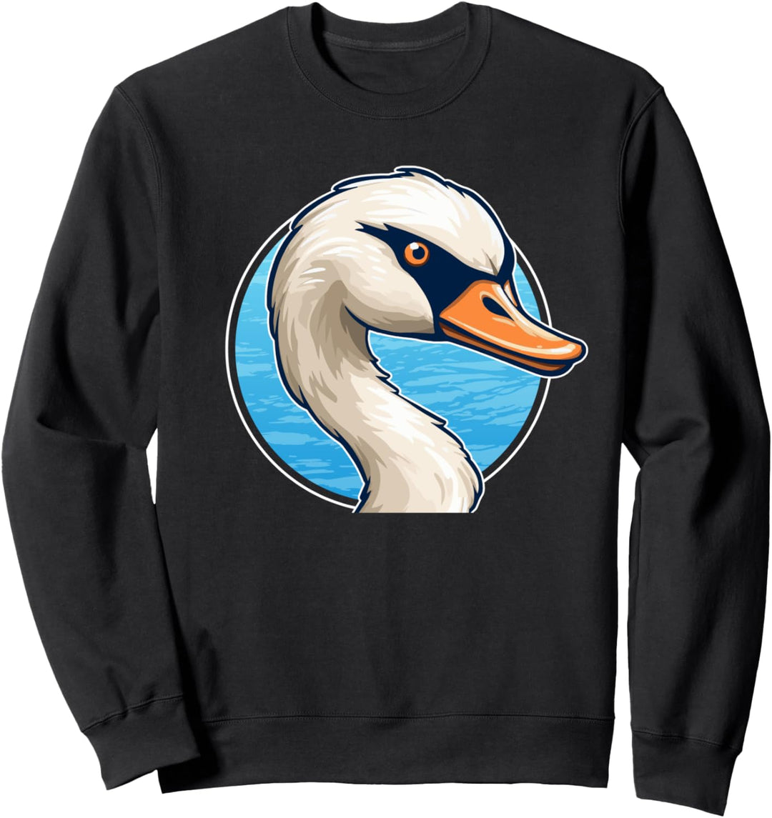 Swan Looking Angry Cute Wildlife Birds Schwäne Sweatshirt