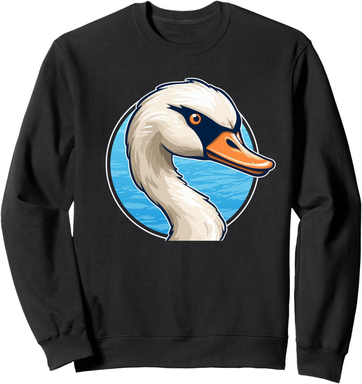Swan Looking Angry Cute Wildlife Birds Schwäne Sweatshirt