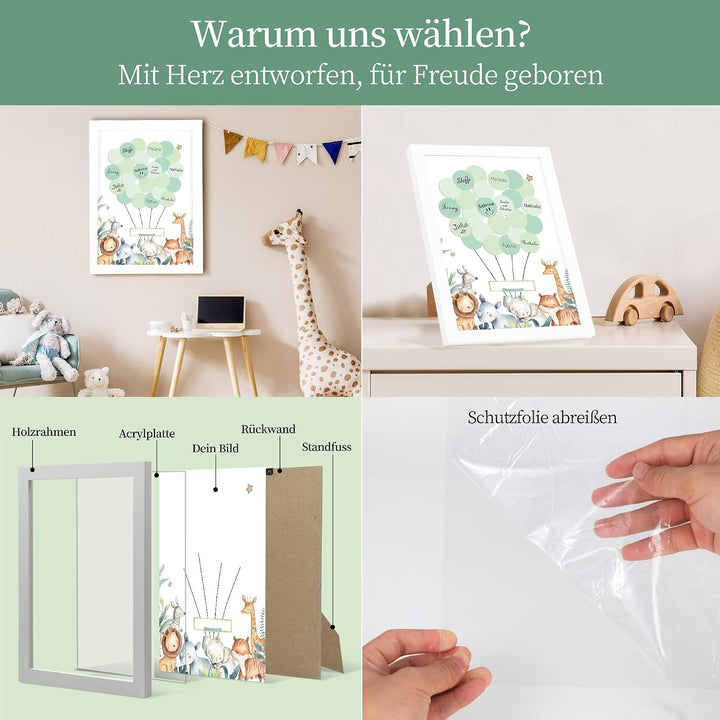 Gästebuch Babyparty, Taufgeschenke Jungen Patenkind Mädchen,Baby Shower Deko Babyparty Taufdeko, Geb