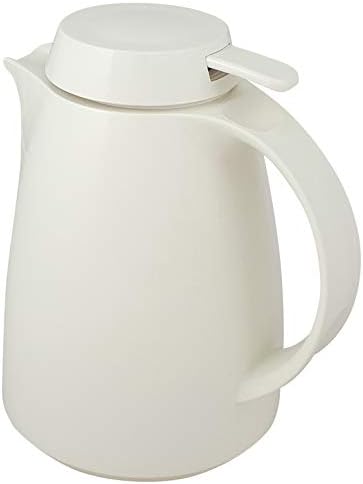 Helios Servitherm Thermoskanne Weiss 0,3L – 6h Heiss - Hält Getränke heiss & kalt - – Einhandbedienu