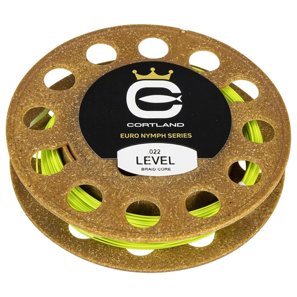 Cortland Euro Nymphe Braid Core Fliegenschnur Chartreuse Level .022, Chartreuse Level .022